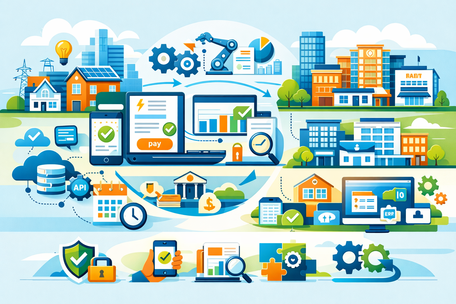 خدمات دفع فواتير الكهرباء الرقمية الآمنة.