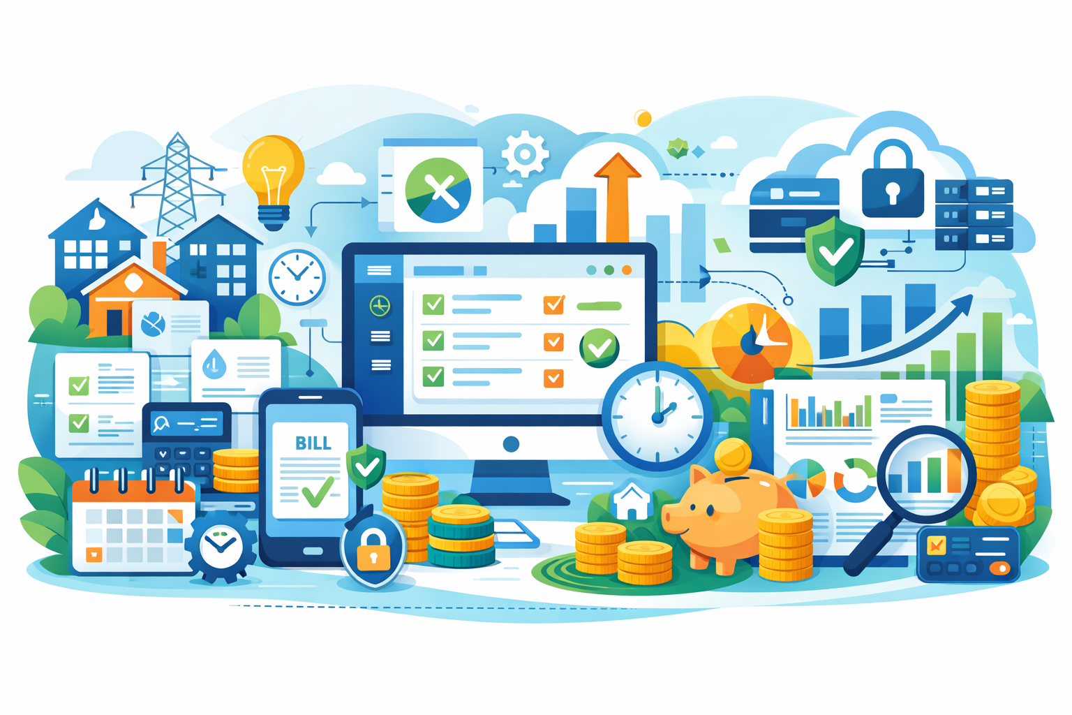 تنظيم فواتيرك الشهرية بسهولة ويسر.